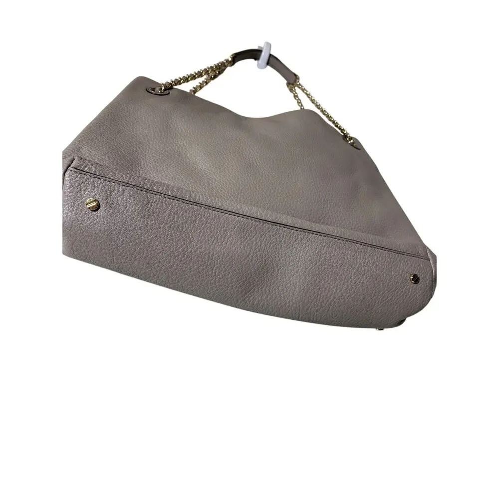 Tory Burch Gray Soft Pebbled Leather Bag Sz 13
